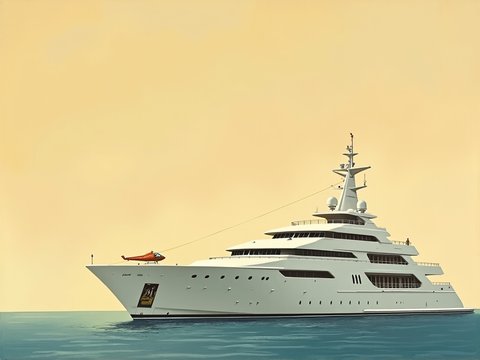 Superyacht vor der Küste